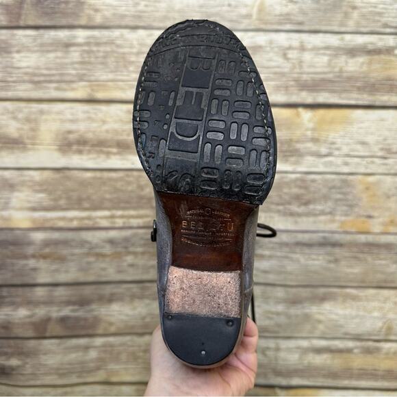 BED | STU - FINIS - SMOKE GRAY LUX - Women's Kiltie Boots Bootie Heels -Size 6.5 - Picture 12 of 13